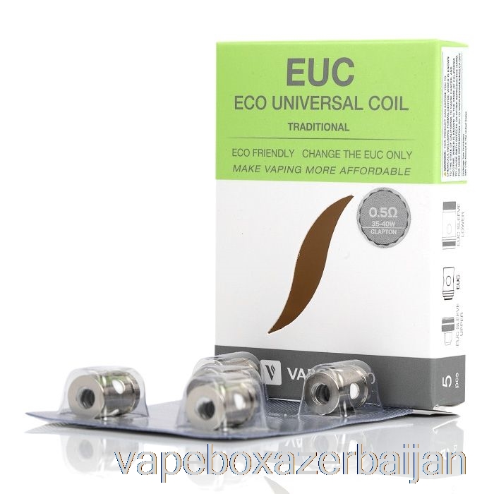 Vape Box Azerbaijan Vaporesso EUC Replacement Coils 0.5ohm Traditional EUC Clapton